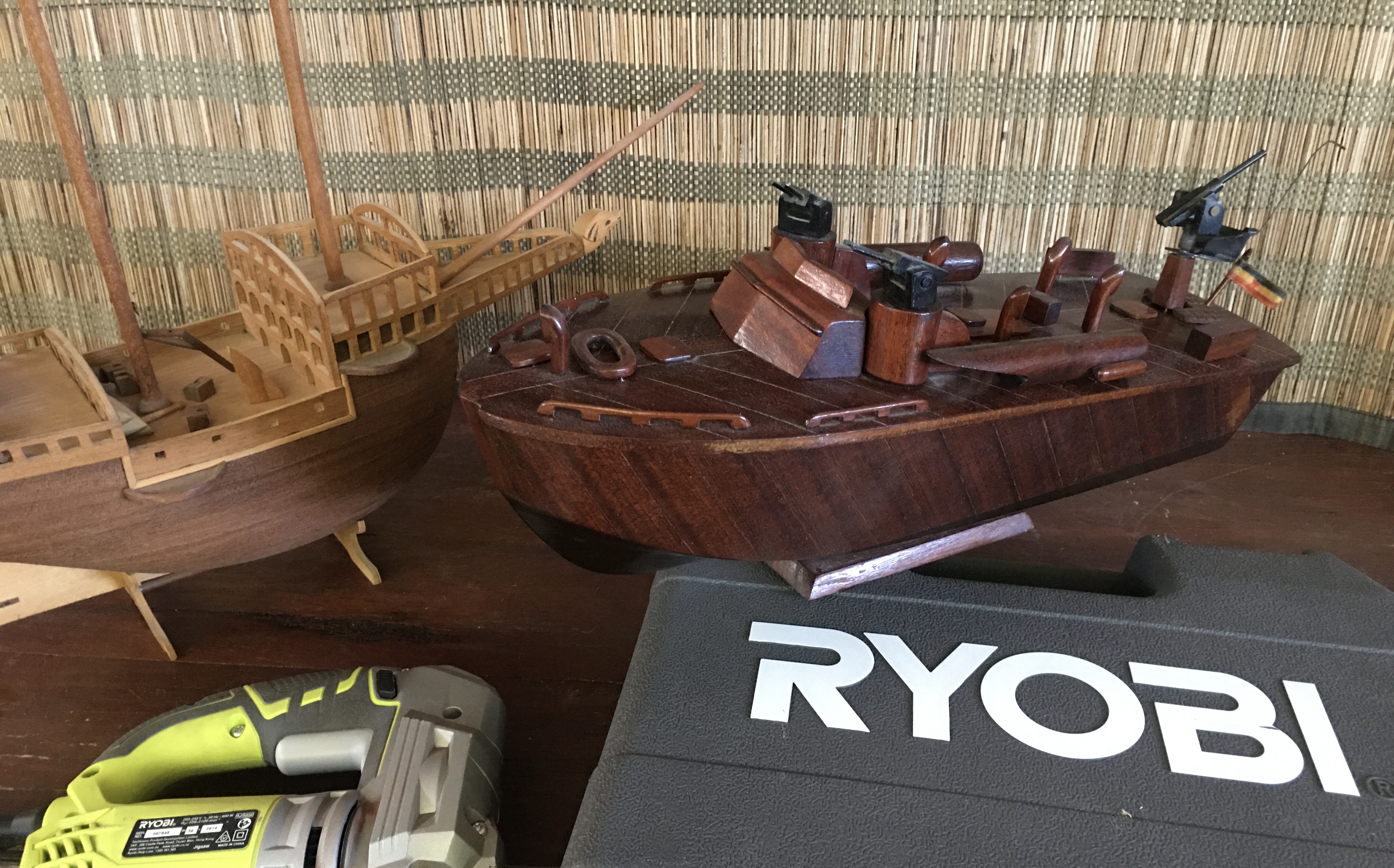 Great hobby with the help of a very handy tool...RYOBI Jigsaw.. also lots and lots of patience....Finished model Torpedo Boat and next the ship